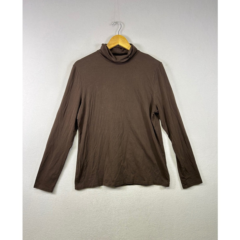 Sonoma Life + Style Women's Brown Long Sleeve Turtleneck Top Size L